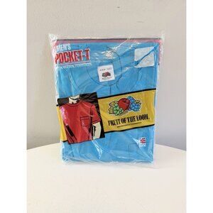 NOS Fruit Of The Loom Size M Blank Single Stitch Pocket T-Shirt Vintage USA
